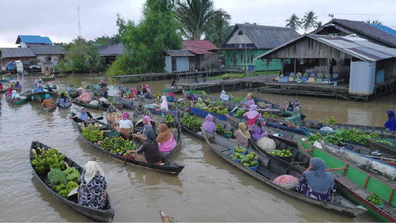 Pasar Apung Lok Baintan (Foto: DetikTravel)