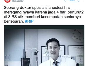 Viral, Seorang Dokter Anestesi Dikabarkan Meninggal Saat Piket Lebaran Viral, Seorang Dokter Anestesi Dikabarkan Meninggal Saat Piket Lebaran
