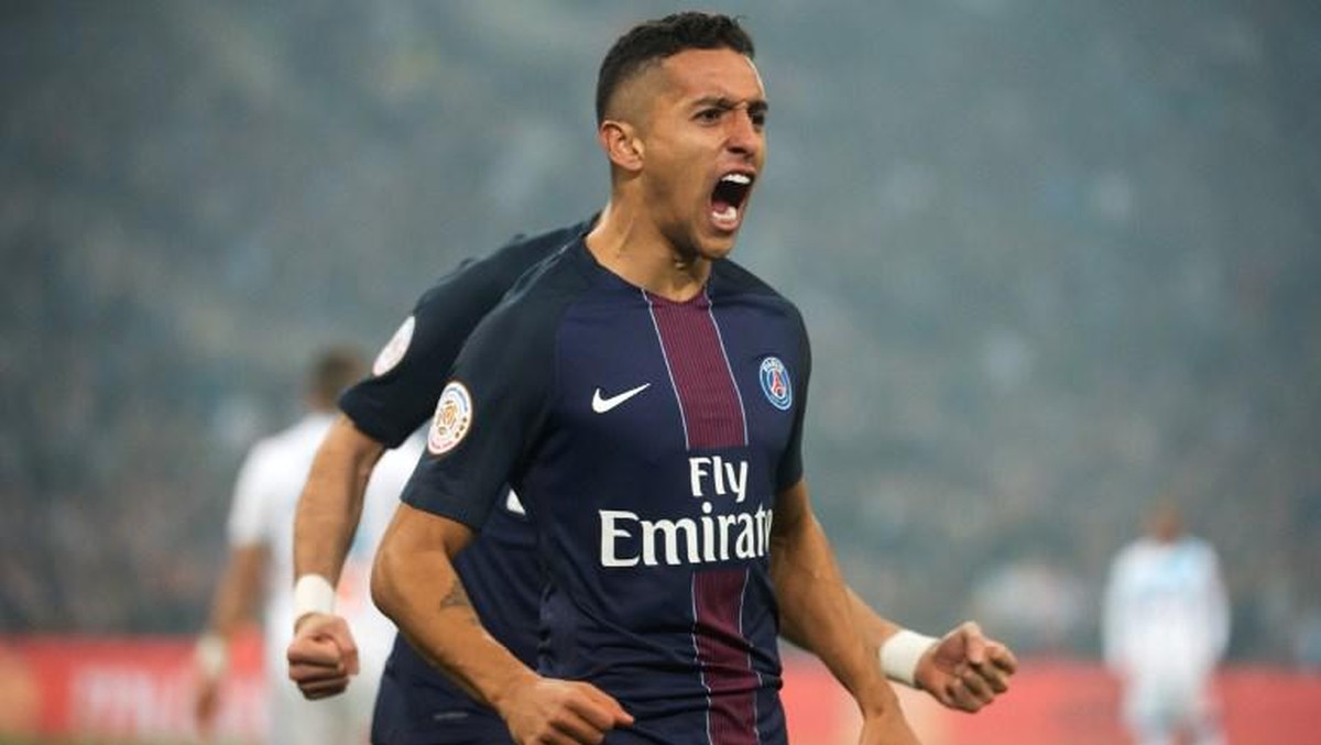 Marquinhos dalam sebuah pertandingan untuk PSG (Foto: AFP PHOTO / BERTRAND LANGLOIS)
