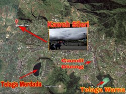 Begini Posisi Kawah Sileri di Kawasan Wisata Dieng