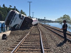 Rangkaian Kereta Amtrak Anjlok di AS, Beberapa Penumpang Luka-luka