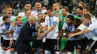 Jerman jadi juara Piala Konfederasi 2017 di bulan Juli untuk meneruskan dominasi mereka setelah juara dunia 2014. Jerman juga jadi juara di Piala Eropa U-21 (REUTERS/Kai Pfaffenbach)