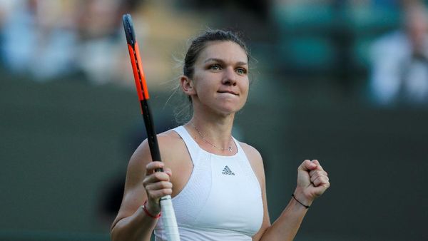 Aksi Si Manis Simona Halep Hempaskan Haddad Maia
