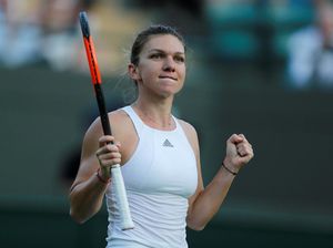 Aksi Si Manis Simona Halep Hempaskan Haddad Maia