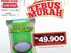 Tebus Murah Beras Maknyuss di Transmart dan Carrefour Jabodetabek