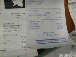 Penampakan Lembaran Nota Order Fiktif Go-Food yang Teror Julianto