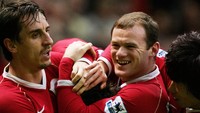 Rooney meraih gelar pertamanya di ajang Piala Liga Inggris musim 2005/2006, mengawali banyak gelar lainnya di MU. (Foto: Getty Images Sport)