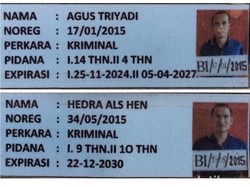 2 Napi Nusakambangan yang Kabur Dipindah ke Sel Isolasi di LP Batu