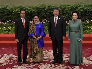 Ini Model Baju Andalan Iriana Jokowi Saat Temui Tamu Kenegaraan