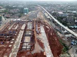 Foto: Proyek MRT Dilihat dari Atas