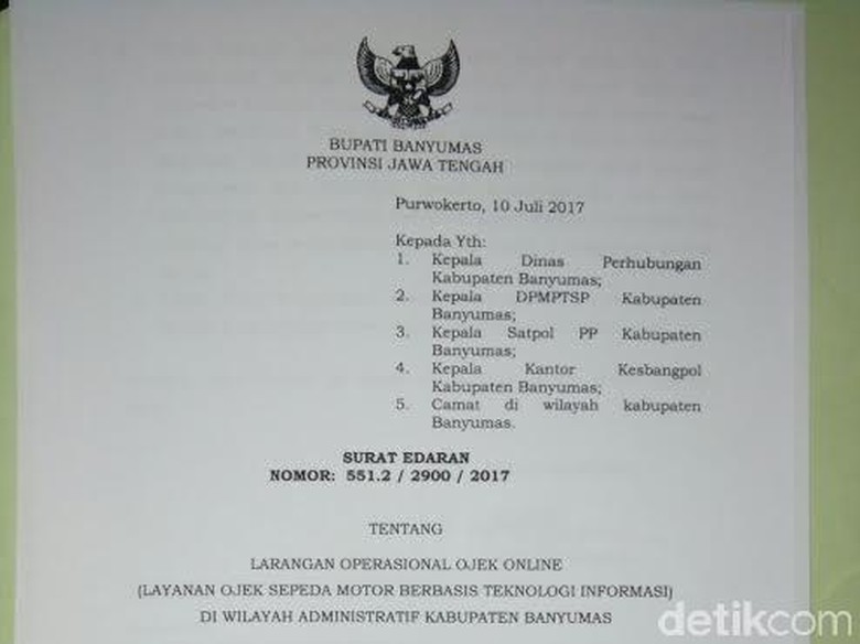 Tolak Gojek, Bupati Banyumas Rancang JekNyong