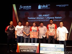 Juara Indonesia Open, Tontowi/Liliyana Diganjar Bonus Rp 500 Juta