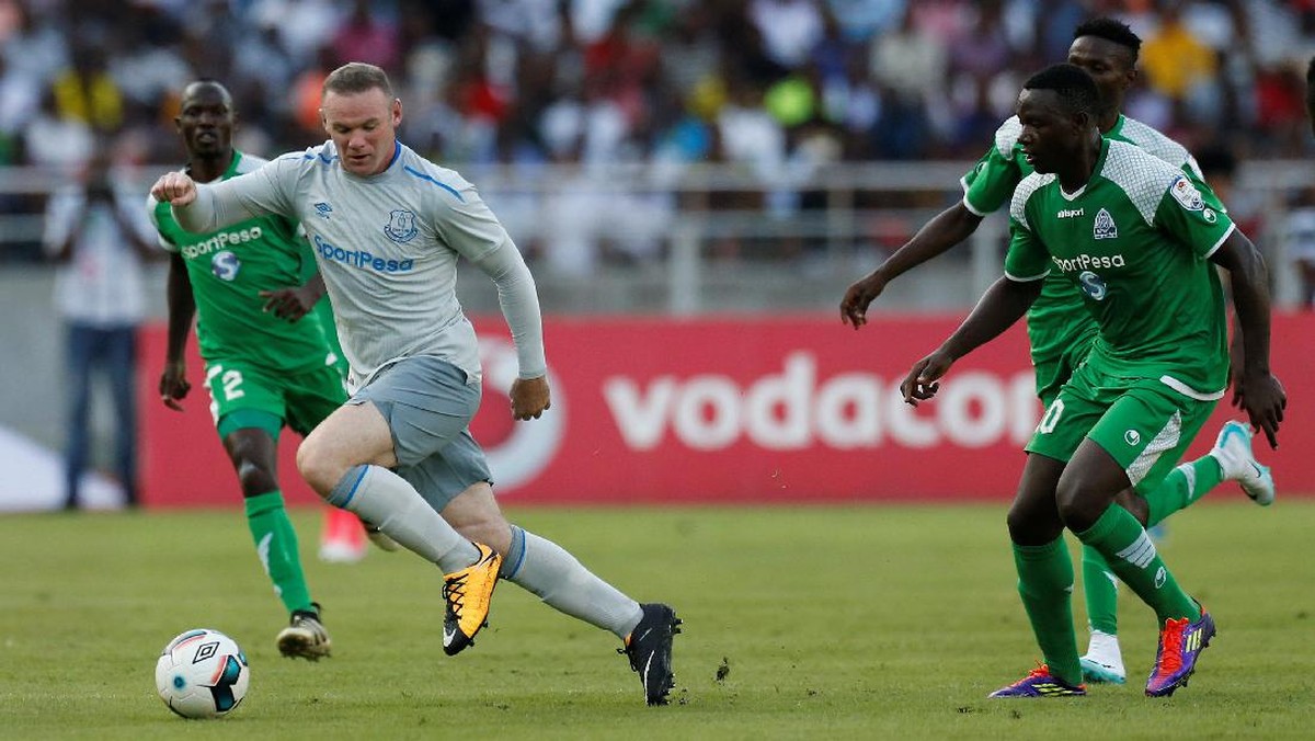 Pemain depan Everton, Wayne Rooney (Thomas Mukoya/Reuters)