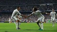 Marcelo di tempat keempat. Marcelo bermain bareng Ronaldo sebanyak 332 kali (Getty Images)
