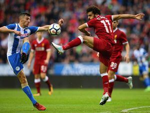 Liverpool Imbang dengan Wigan, Salah Cetak Gol Debut