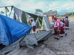 Tenda Pengungsian Siswa SD Rusak, Ini Kata Bupati Karo