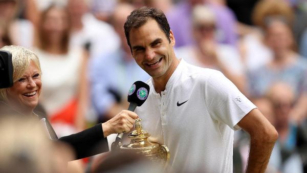 Federer di Wimbledon: 14 Tahun, 8 Trofi, 5 Perempuan