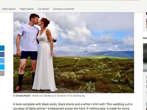 Gara-gara Kesalahan Maskapai, Traveler Ini Menikah Pakai Kaos