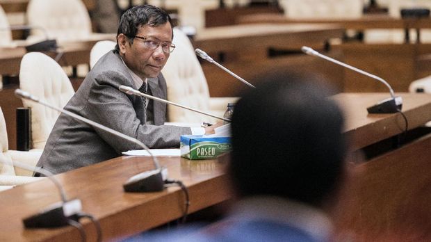 Pakar hukum Tata Negara Mahfud MD, di Kompleks Parlemen, Senayan, Jakarta, 2017.