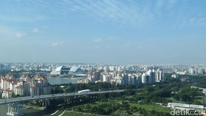 Foto: Pemandangan Singapura dari Atas Bianglala Raksasa