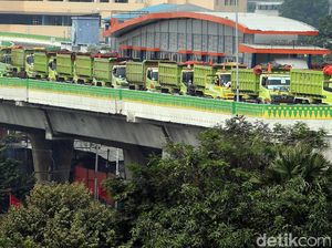 Foto: Giliran Jalur TransJ Koridor 13 Diuji Beban