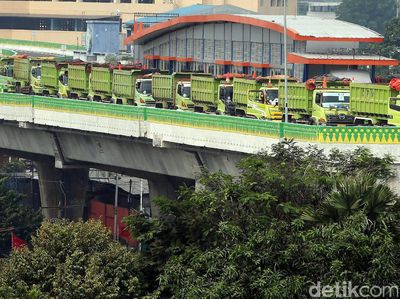 Foto: Giliran Jalur TransJ Koridor 13 Diuji Beban