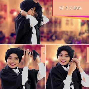 Tutorial hijab segitiga. 