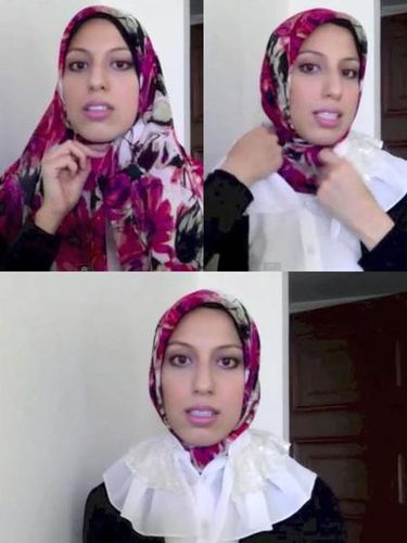 Tutorial hijab segitiga. 