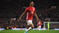 Marcus Rashford. Striker Manchester United berusia 19 tahun ini bernilai 40,6 juta euro. Foto: Getty Images/Laurence Griffiths