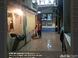 Kali Pesanggrahan Jakarta Siaga 4, Kebayoran Lama Banjir
