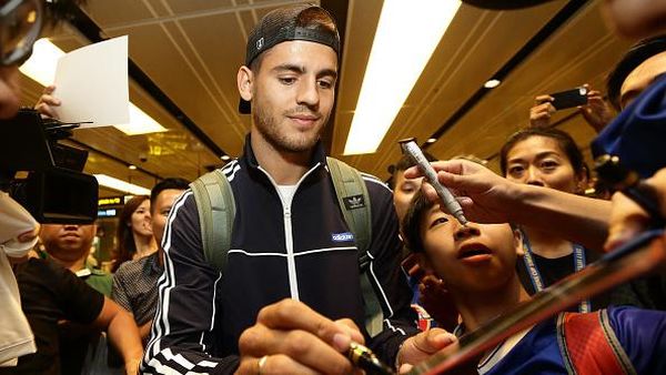 Tiba di Singapura, Morata: Halo, Chelsea!
