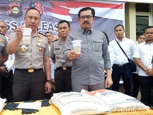 Polisi Amankan 39 Ton Beras Bulog Oplosan di Lahat Sumsel