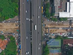 Dari Drone, Seperti ini Kondisi Lalin di Simpang Kuningan