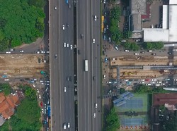 Dari Drone, Seperti ini Kondisi Lalin di Simpang Kuningan