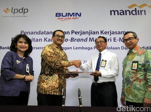 Bank Mandiri dan LPDP Kerja Sama Penerbitan Uang Elektronik