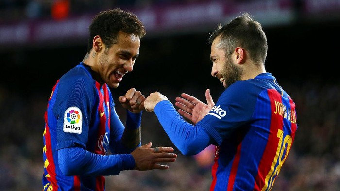 Jordi Alba Tanggapi Rumor Kepindahan Neymar ke PSG