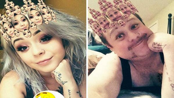 Aksi Kocak Ayah Tiru Pose Anak