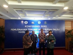 BI Musnahkan 189.477 Lembar Rupiah Palsu