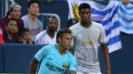 Aksi-Aksi Barcelona Taklukkan Setan Merah