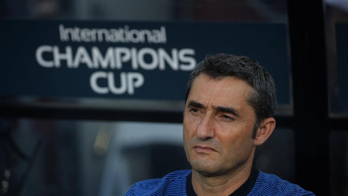 Pelatih Barcelona Erbesto Valverde (Carlos Barria/Reuters)