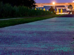 Keren! Singapura Uji Coba Jalan Bisa Menyala dalam Gelap