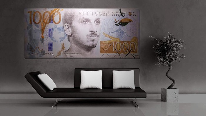 Wajah Zlatan Ibrahimovic di Mata Uang Swedia