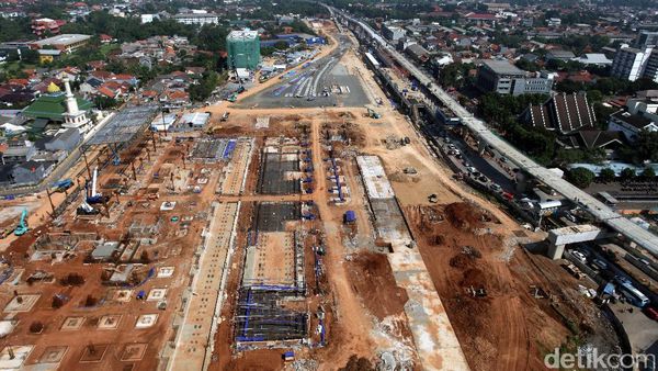 Foto: Pembangunan Depo MRT Lebak Bulus Maju Terus