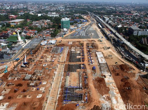Foto: Pembangunan Depo MRT Lebak Bulus Maju Terus