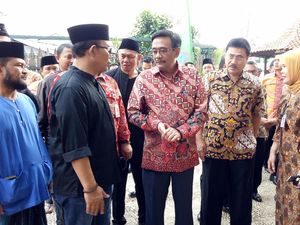 Djarot Cek Persiapan Lebaran Betawi di Setu Babakan