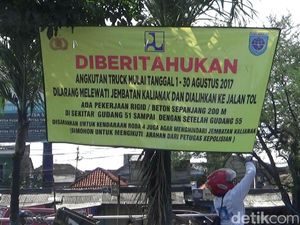 Jalan Kalianak Diperbaiki Satu Bulan, Truk Dialihkan ke Tol