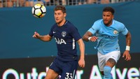 Inilah pertama kalinya Kyle Walker melawan bekas klubnya sejak bergabung dengan City dengan nilai transfer sekitar 50 juta pound sterling. Foto: Harrison McClary/Reuters