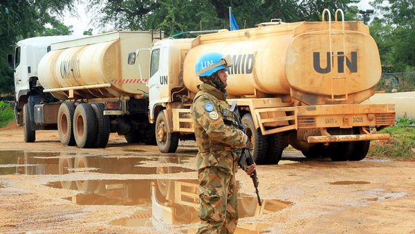 Pasukan Garuda Gelar Patroli Water Point di Sudan