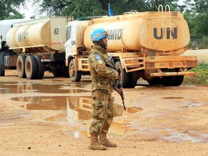 Pasukan Garuda Gelar Patroli Water Point di Sudan