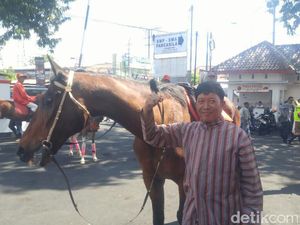Seorang Dosen Naik Kuda Saat Daftar Cawagub Jateng Lewat PDIP